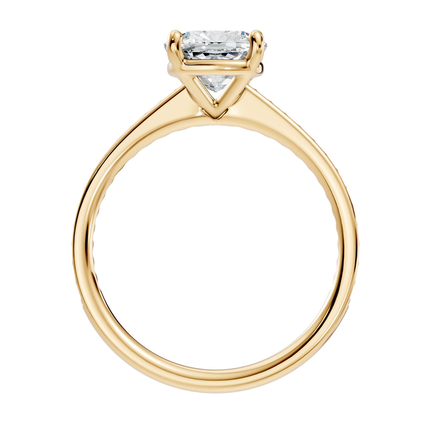 1.70 Ct. Cushion Cut Pavé Diamond Engagement Ring (10CUP) 3