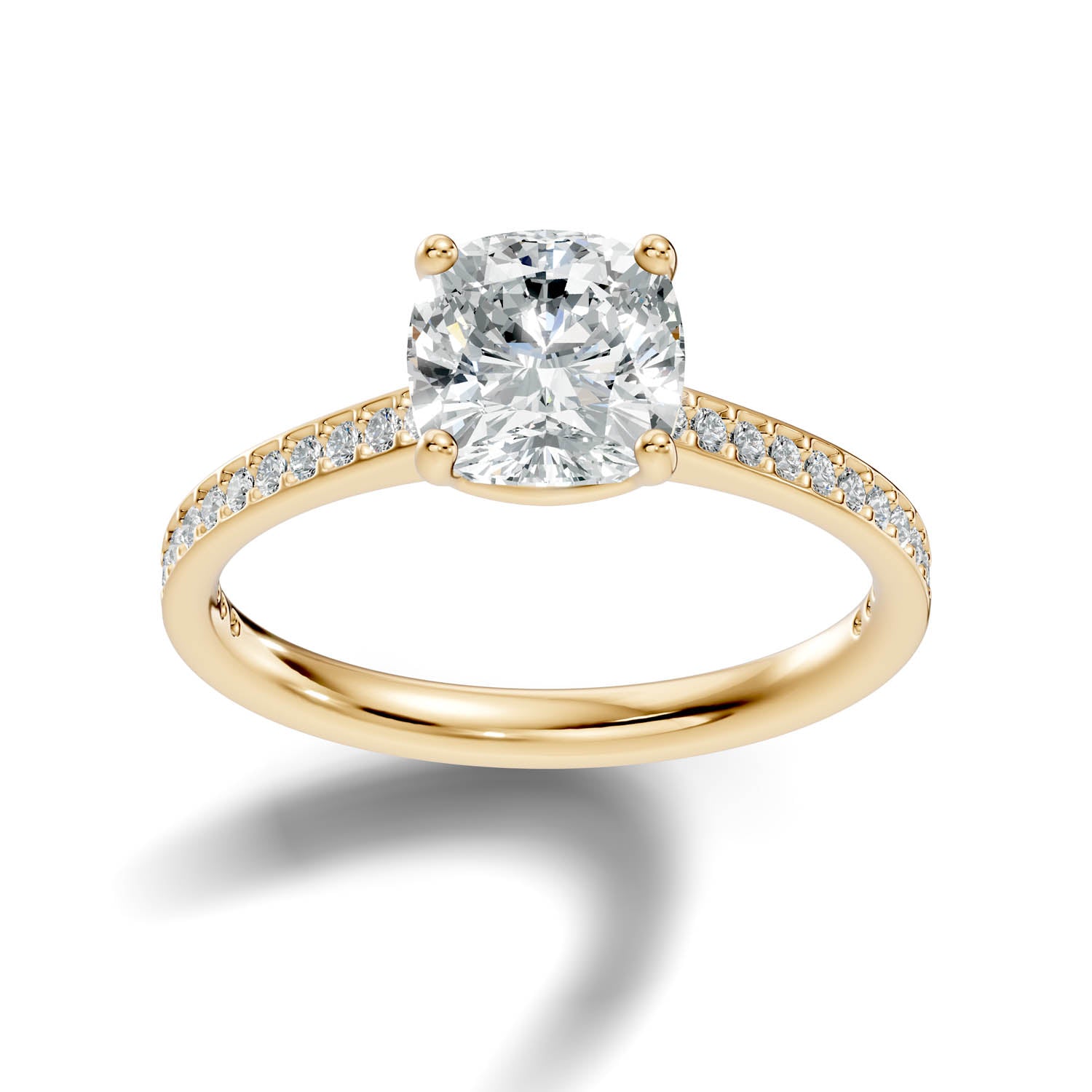 1.70 Ct. Cushion Cut Pavé Diamond Engagement Ring (10CUP) 5