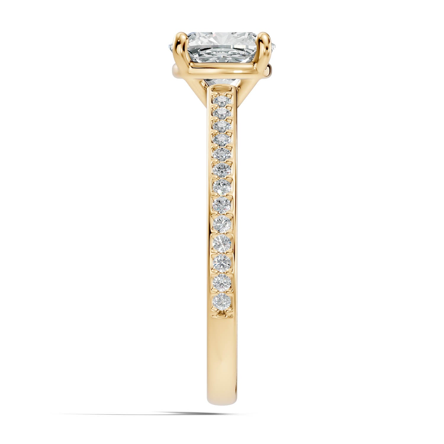 1.70 Ct. Cushion Cut Pavé Diamond Engagement Ring (10CUP) 9
