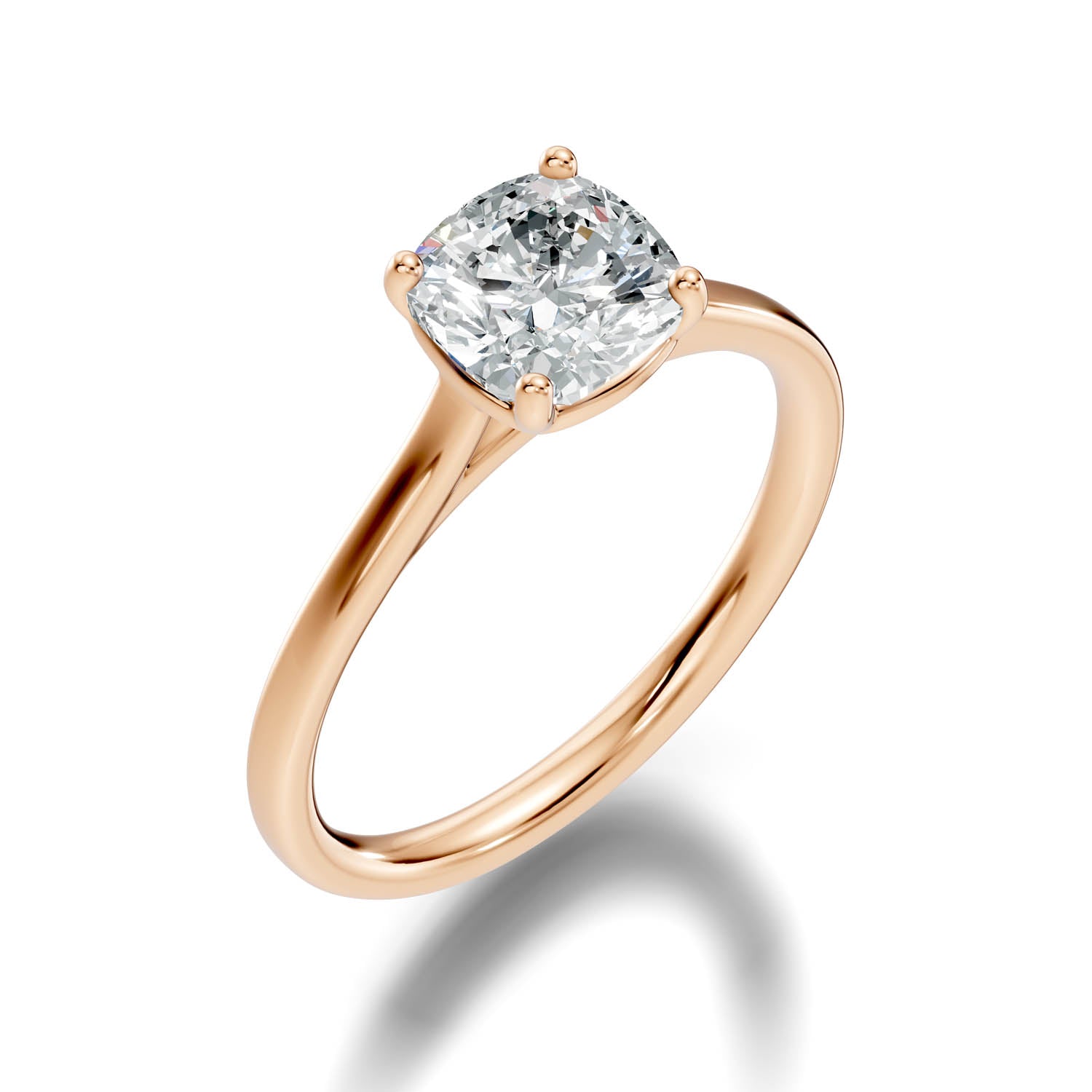 1.53 Ct. Cushion Cut Solitaire Engagement Ring (10CUC) 5