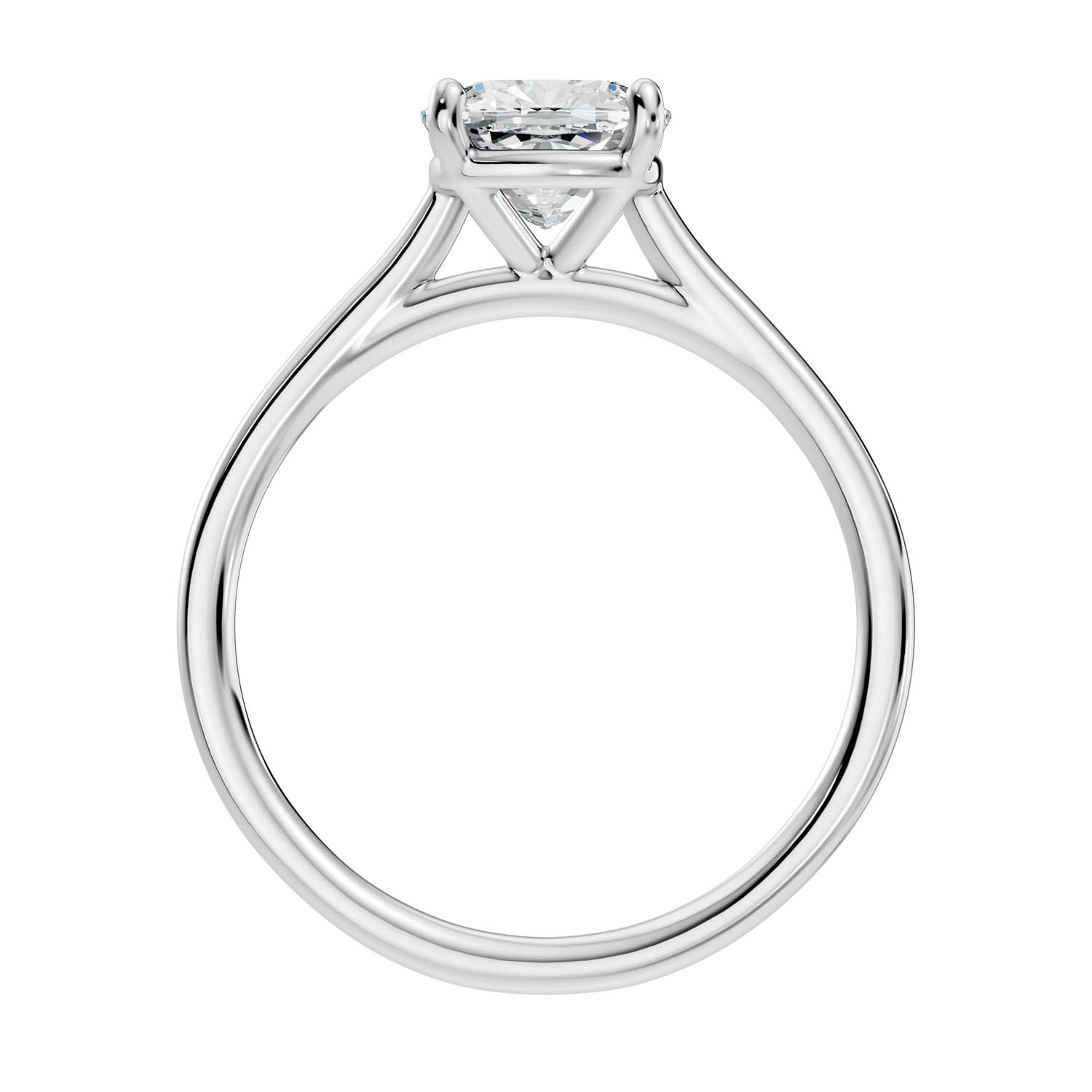 1.53 Ct. Cushion Cut Solitaire Engagement Ring (10CUC) 9