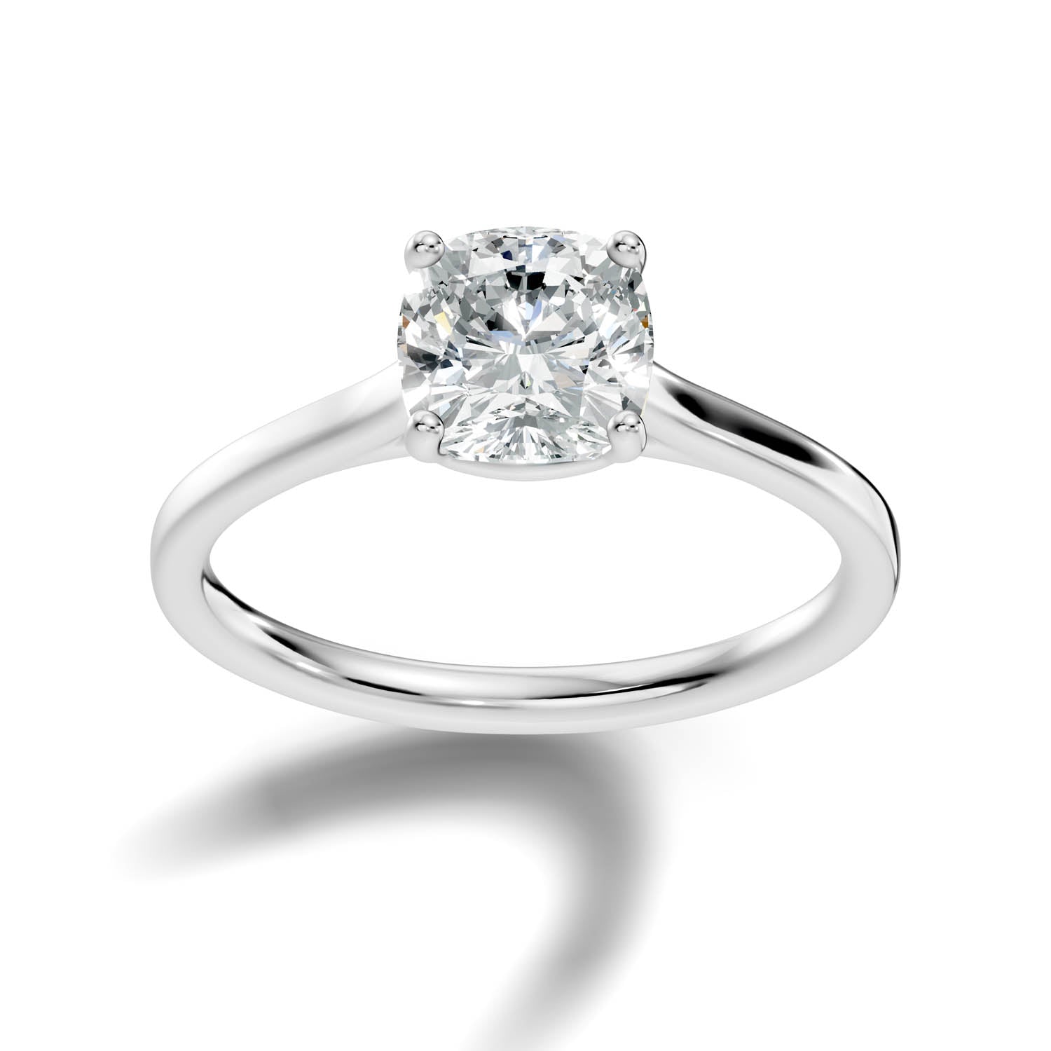 1.53 Ct. Cushion Cut Solitaire Engagement Ring (10CUC) 7