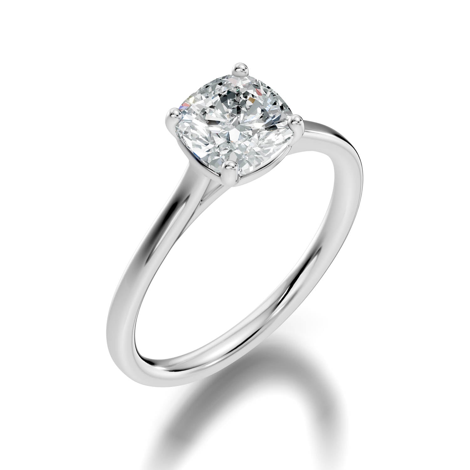 1.53 Ct. Cushion Cut Solitaire Engagement Ring (10CUC)
