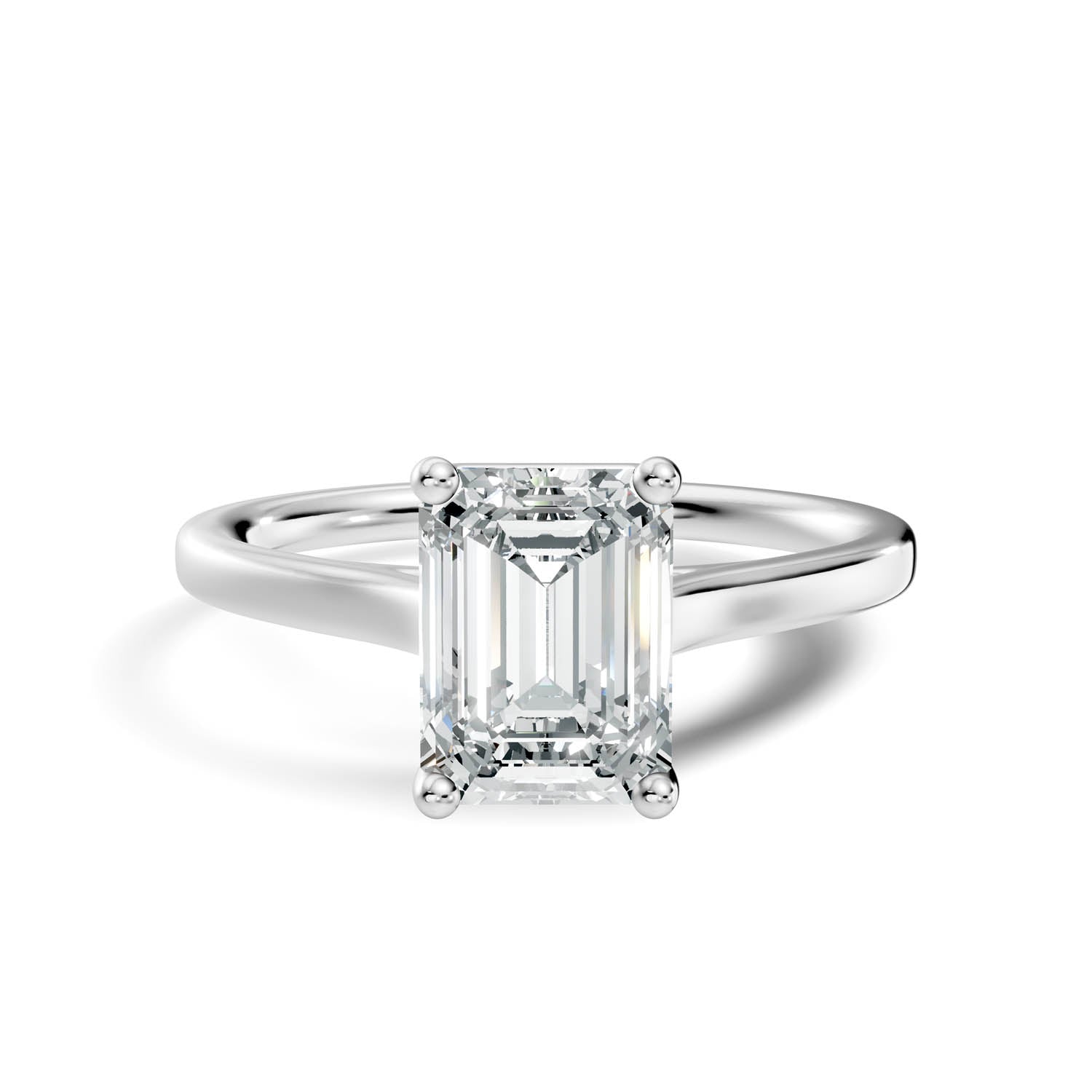 1.48 Ct. Emerald Cut Solitaire Engagement Ring (10EMC) 10