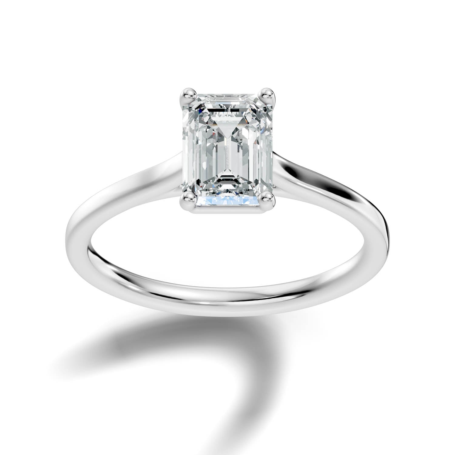 1.48 Ct. Emerald Cut Solitaire Engagement Ring (10EMC) 9
