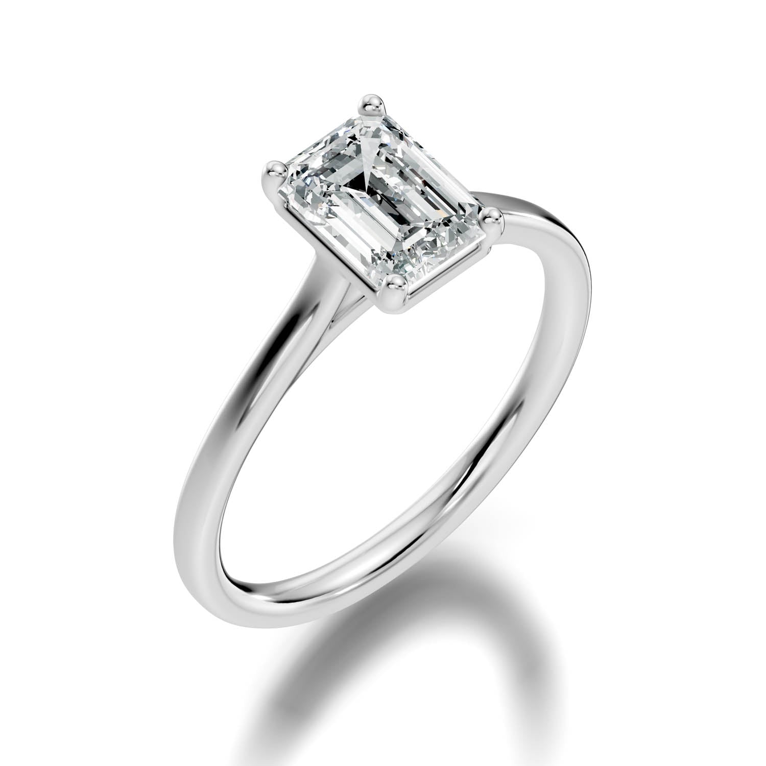 1.48 Ct. Emerald Cut Solitaire Engagement Ring (10EMC) 5