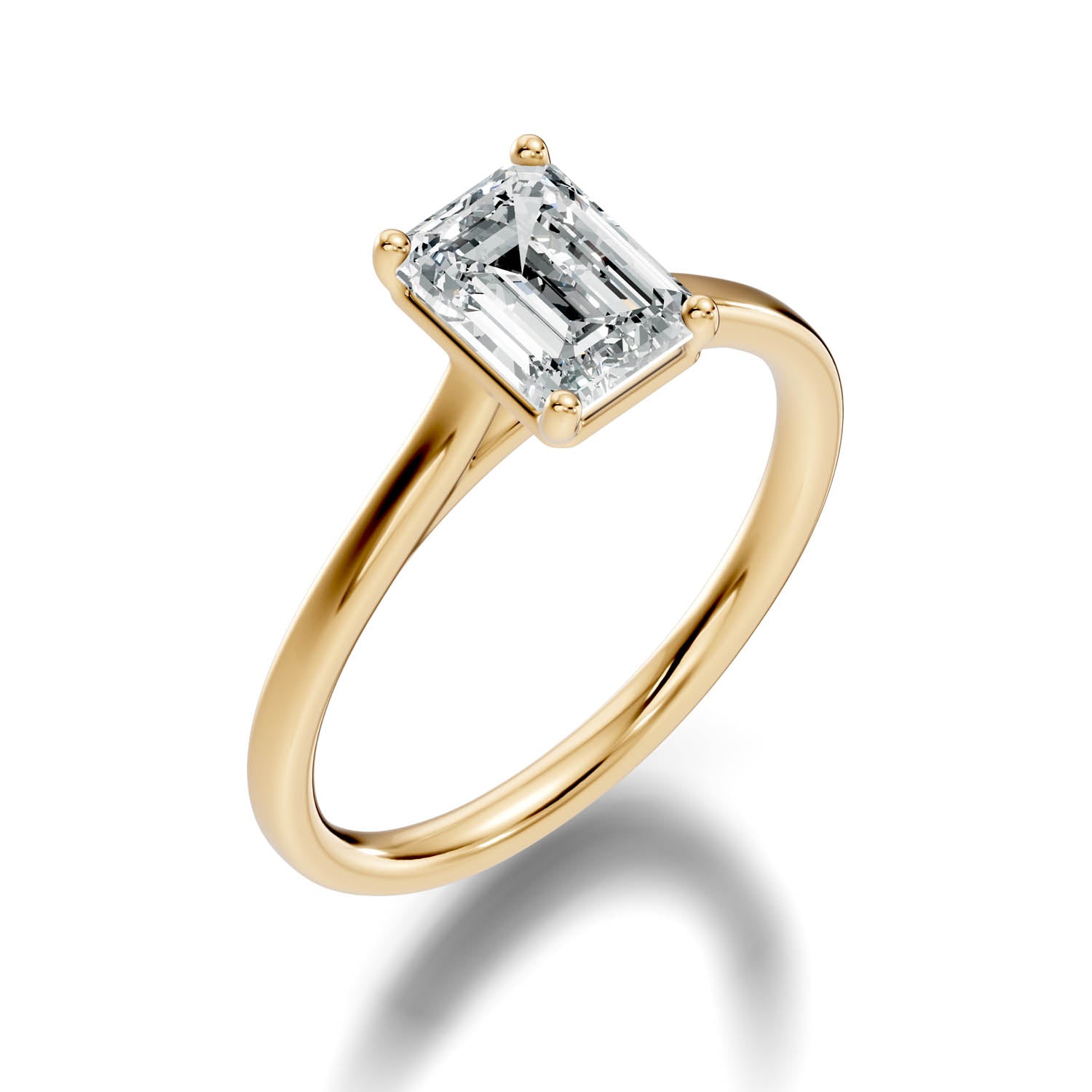 1.48 Ct. Emerald Cut Solitaire Engagement Ring (10EMC) 11