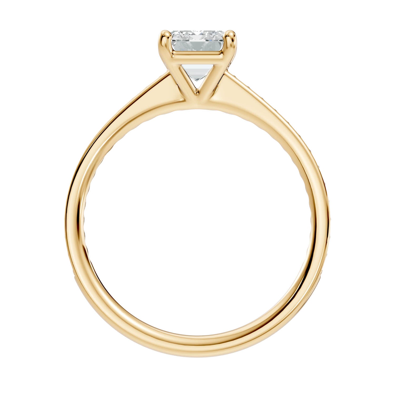 1.65 Ct. Emerald Cut Pavé Diamond Engagement Ring (10EMP) 11