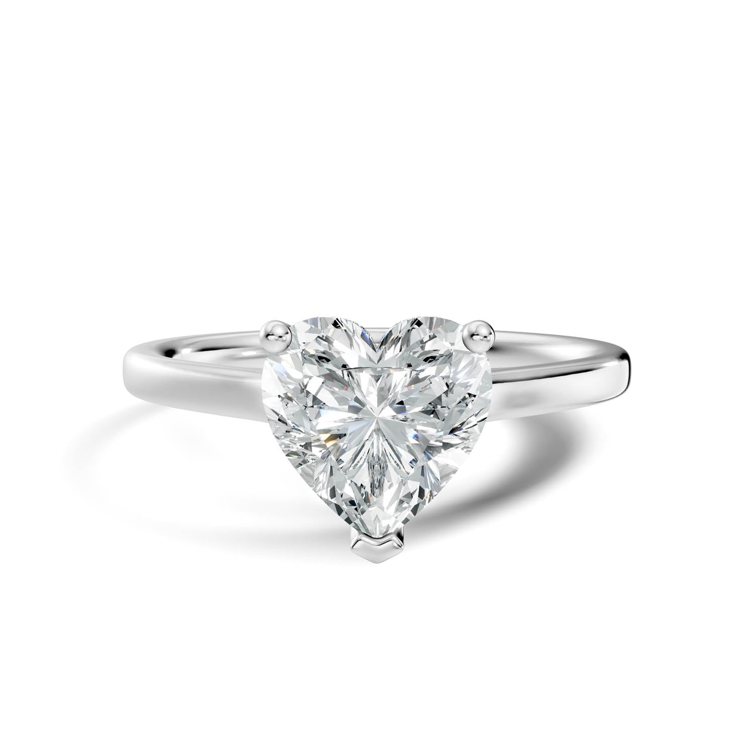1.50 Ct. Heart Shape Solitaire Engagement Ring (10HEC) 4