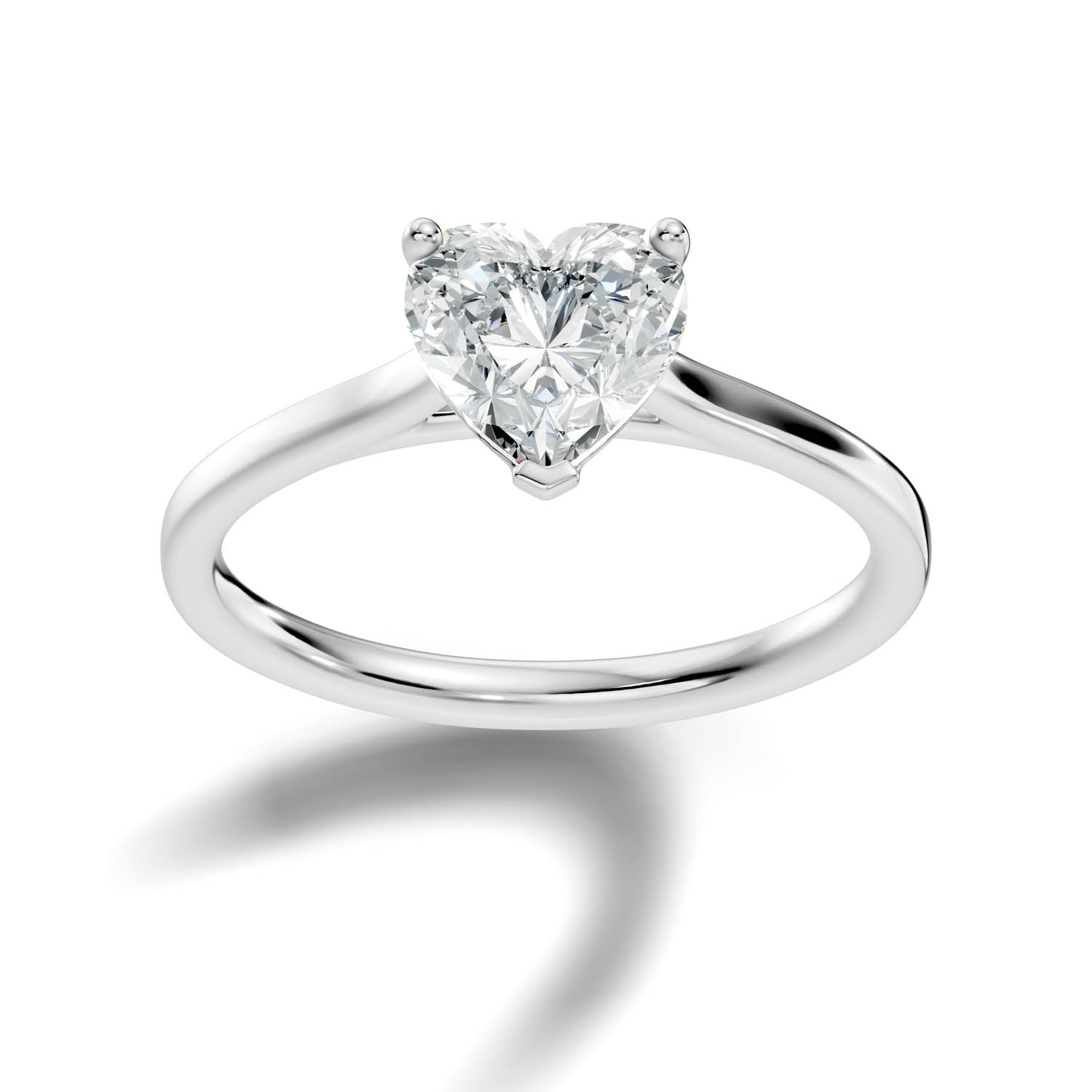 1.50 Ct. Heart Shape Solitaire Engagement Ring (10HEC)