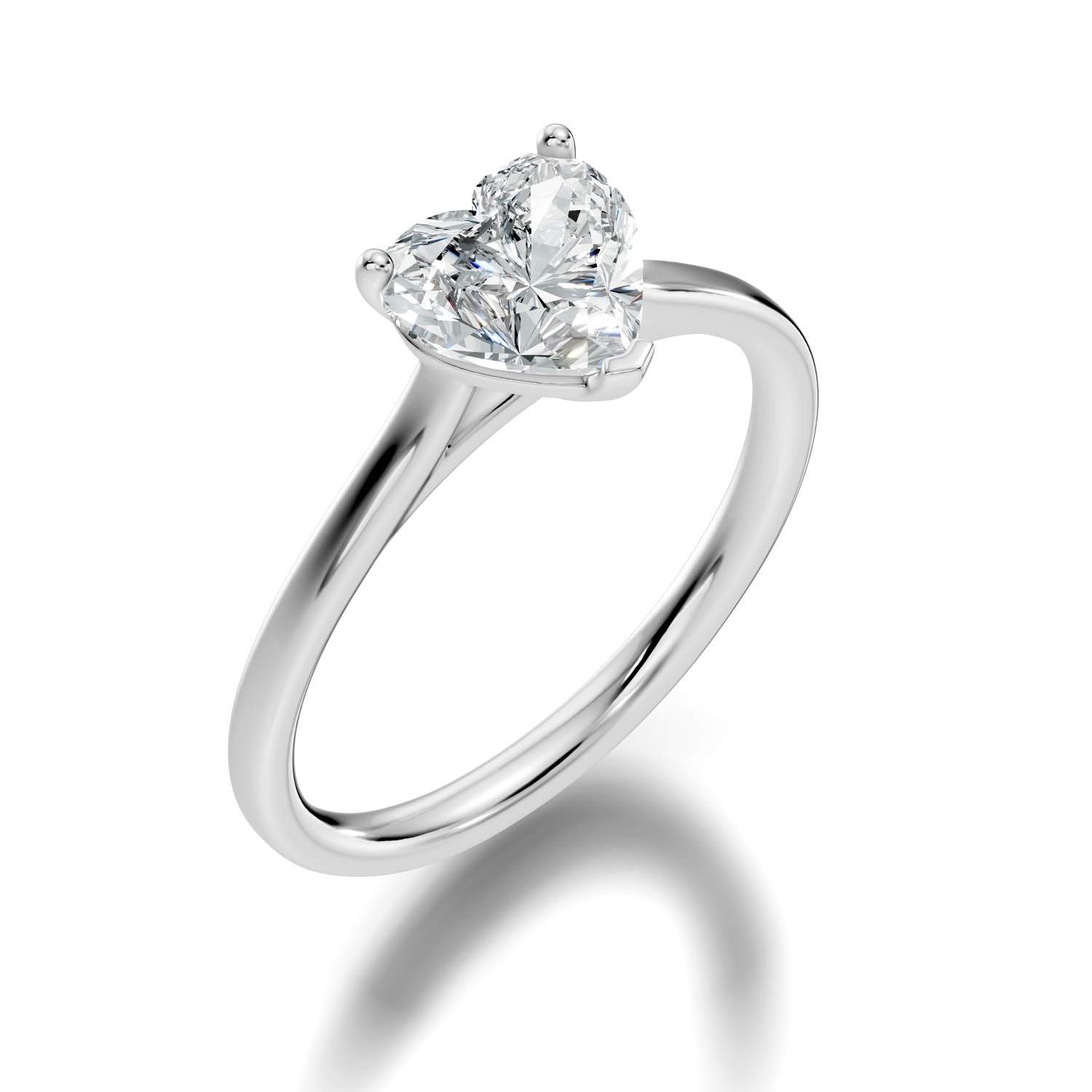 1.50 Ct. Heart Shape Solitaire Engagement Ring (10HEC) 13
