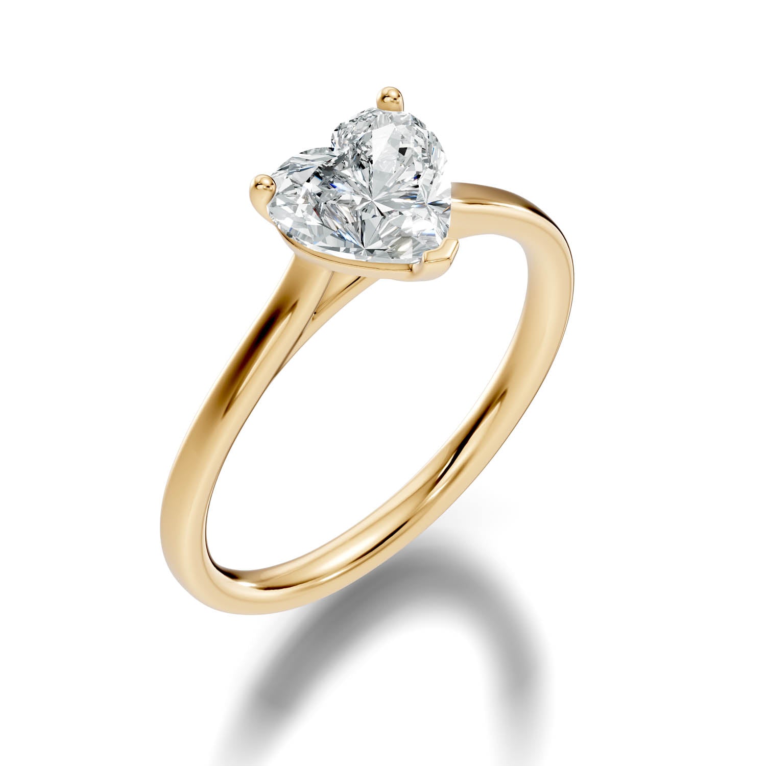 1.50 Ct. Heart Shape Solitaire Engagement Ring (10HEC)