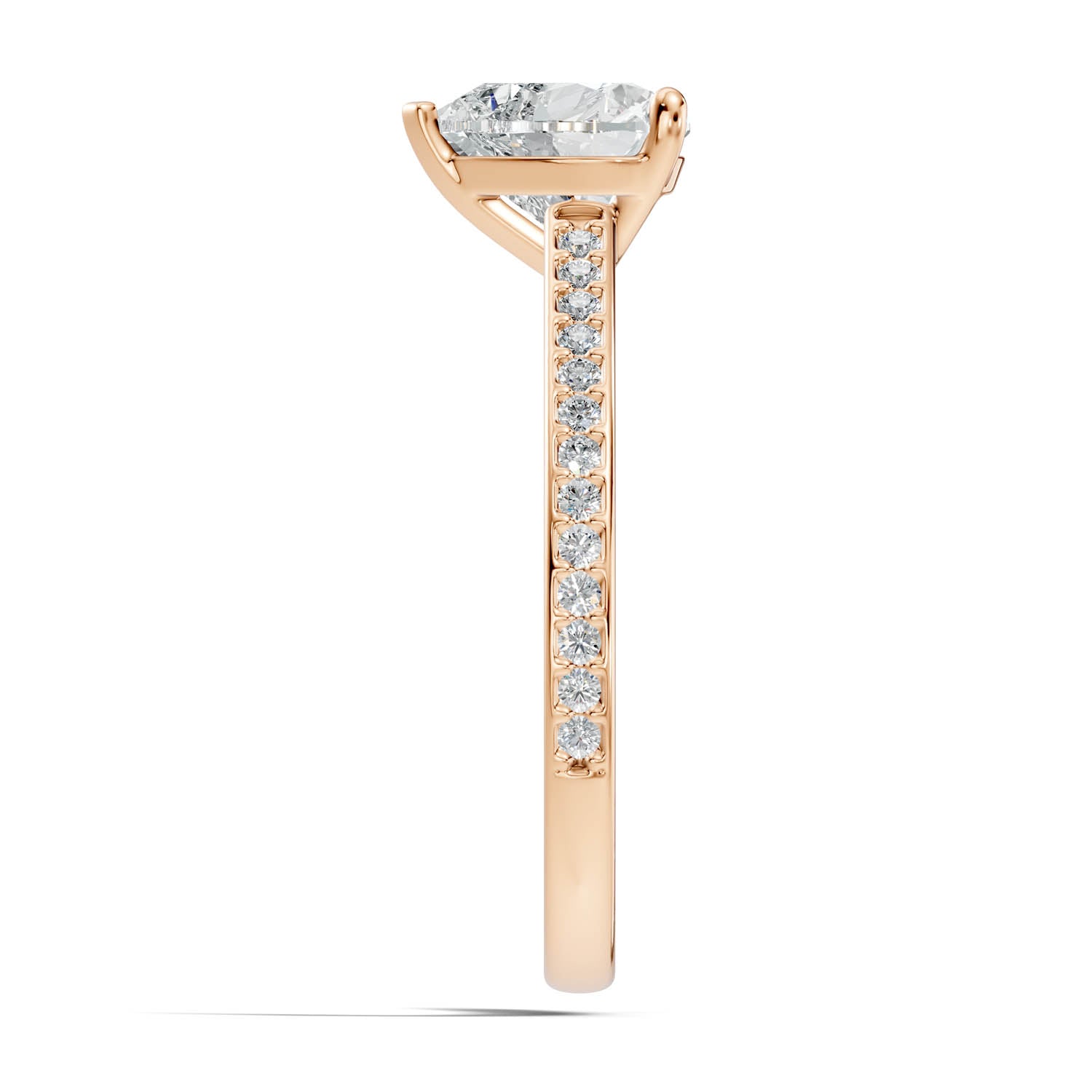 1.67 Ct. Heart Cut Pavé Diamond Engagement Ring (10HEP) 15