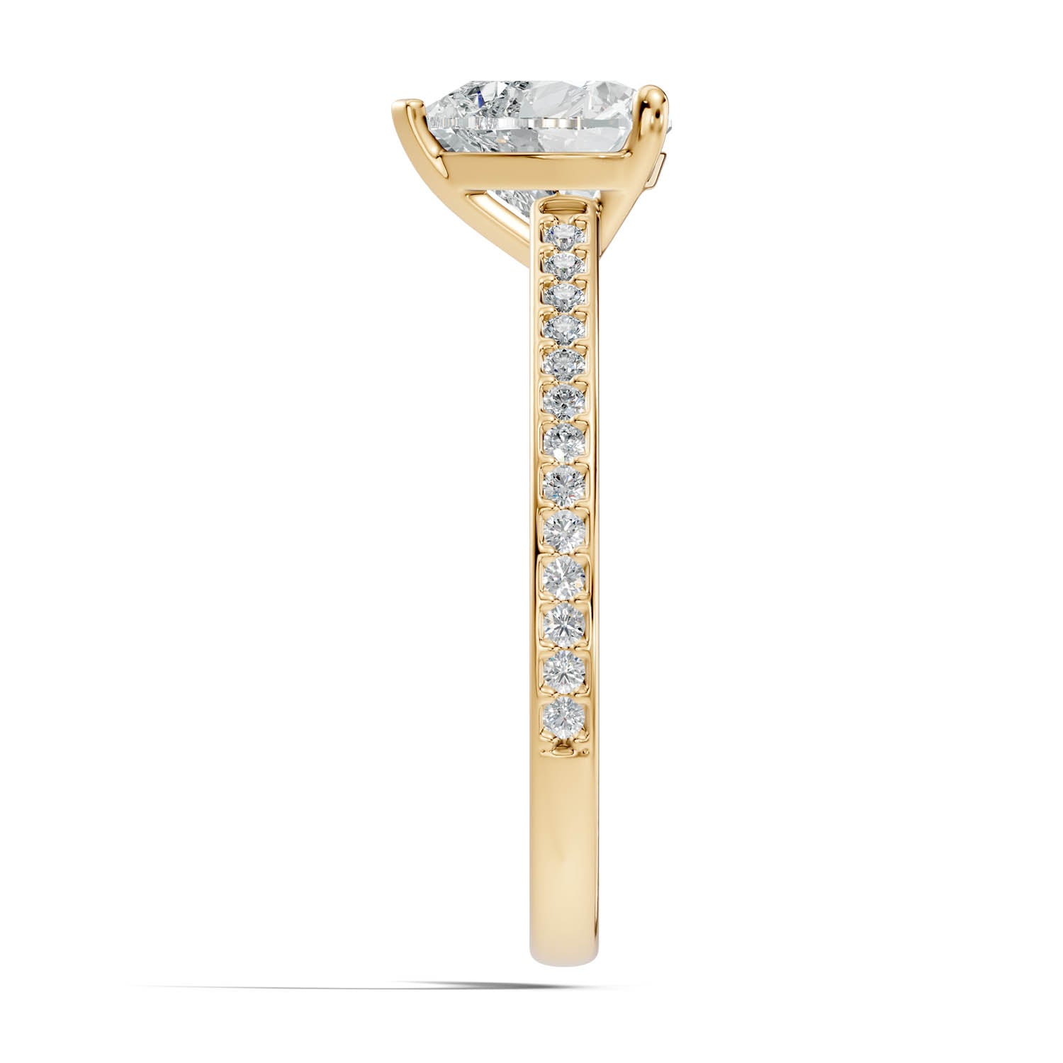 1.67 Ct. Heart Cut Pavé Diamond Engagement Ring (10HEP) 7