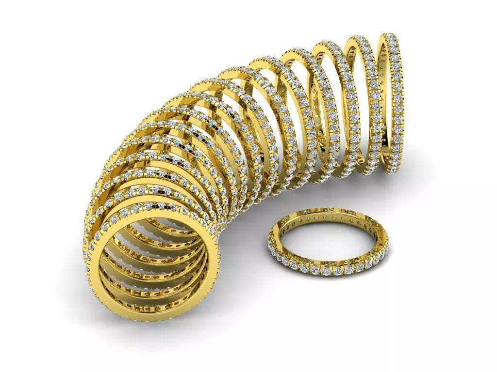 .34 Ct. Round Diamond Eternity Band with Classic Shared Prong Design (JBW-140MM) 16