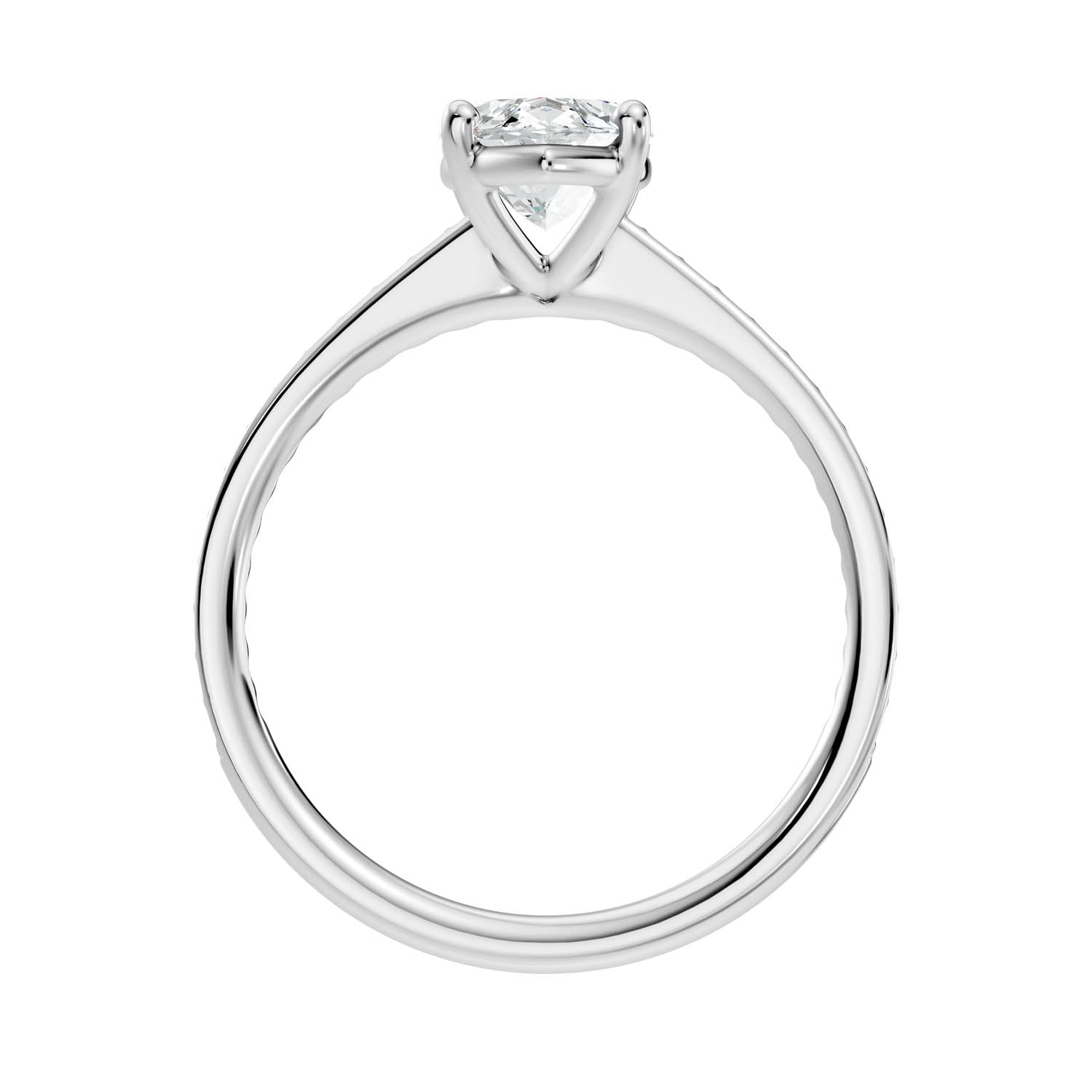 1.63 Ct. Marquise Cut Pavé Diamond Engagement Ring (10MAP) 9