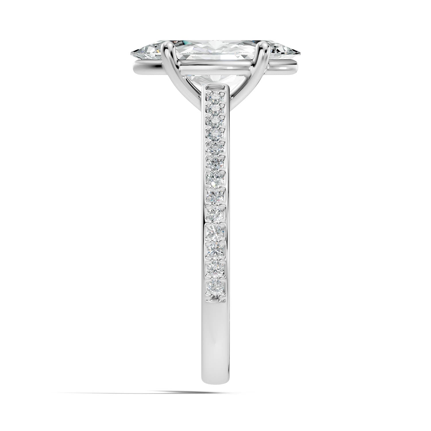 1.63 Ct. Marquise Cut Pavé Diamond Engagement Ring (10MAP) 10