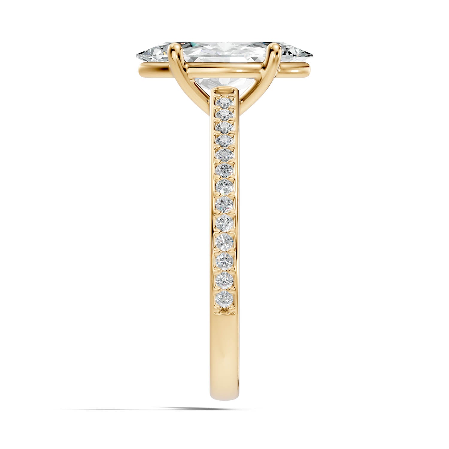 1.63 Ct. Marquise Cut Pavé Diamond Engagement Ring (10MAP) 15