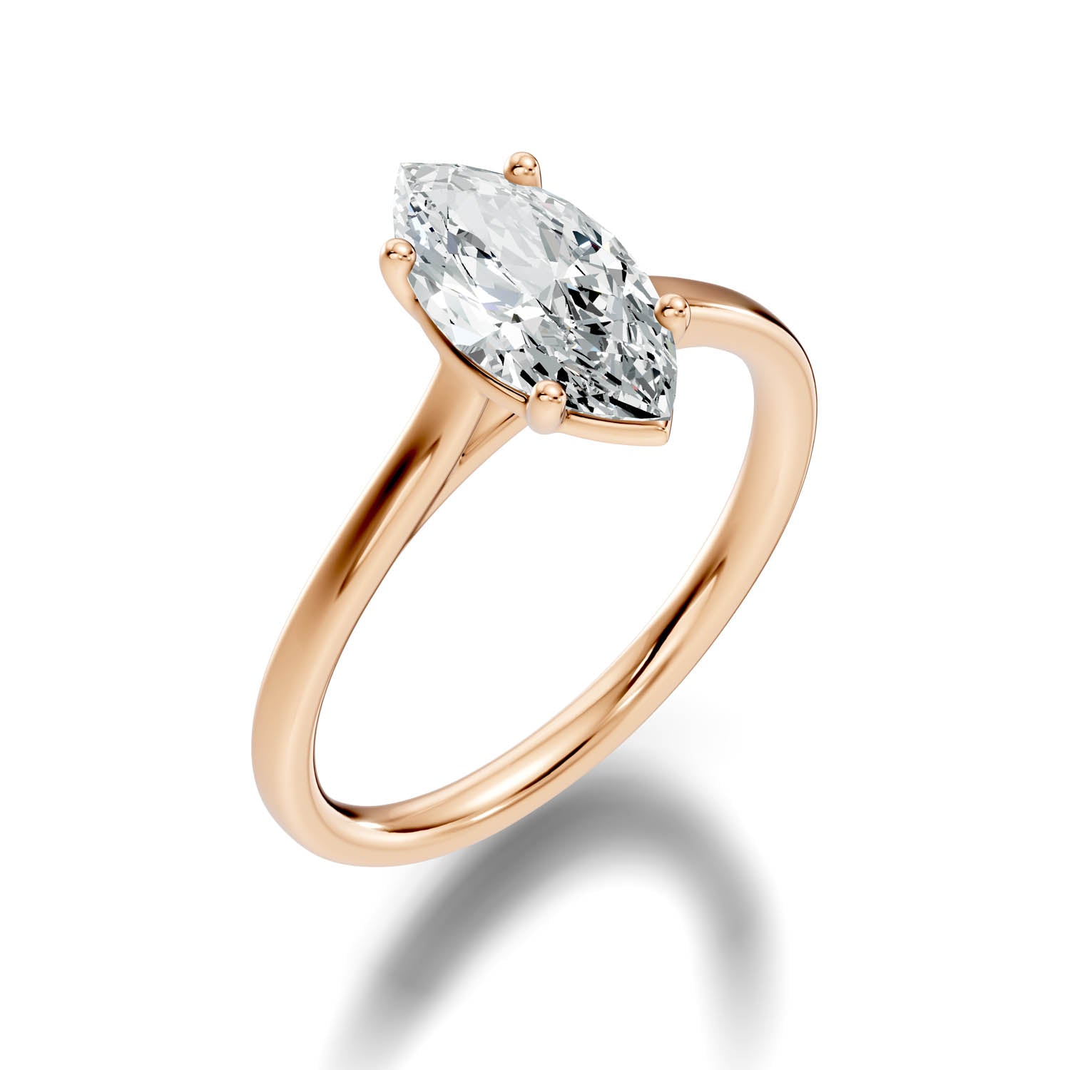 1.46 Ct. Marquise Cut Solitaire Engagement Ring (10MAC)