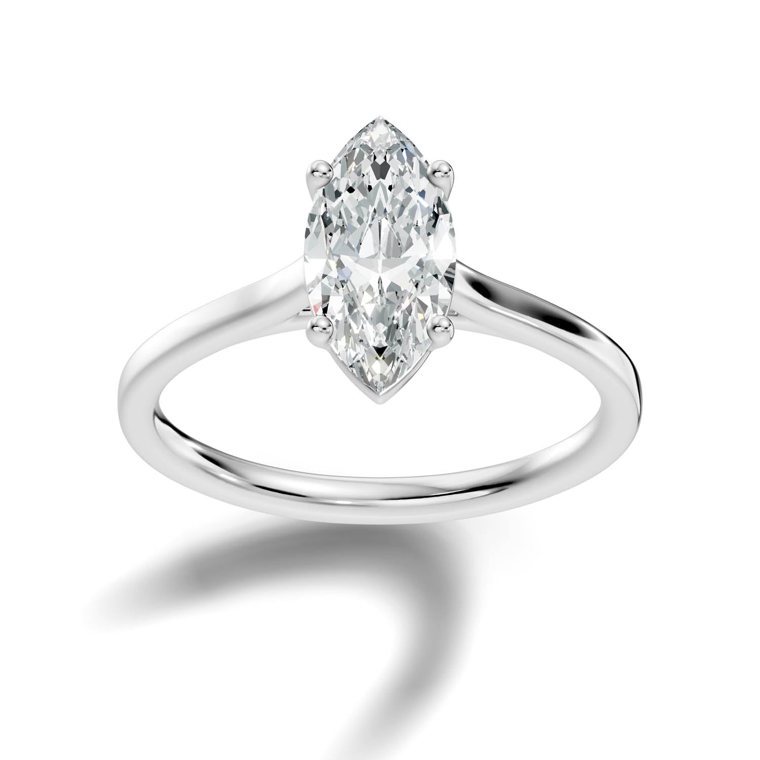 1.46 Ct. Marquise Cut Solitaire Engagement Ring (10MAC)