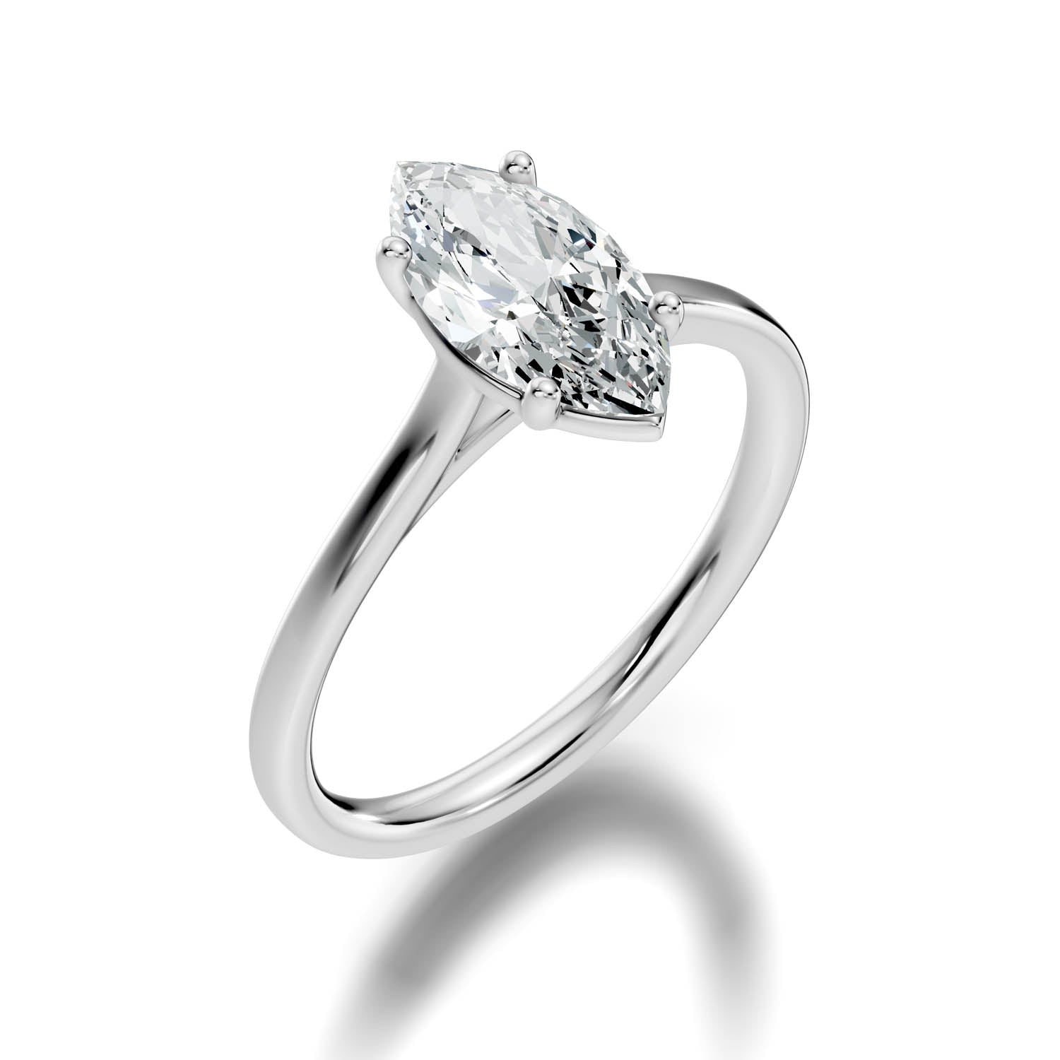 1.46 Ct. Marquise Cut Solitaire Engagement Ring (10MAC) 13