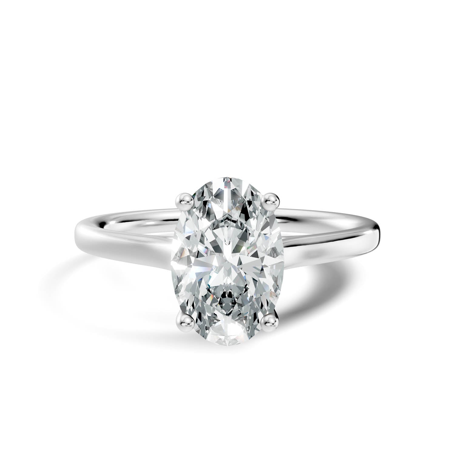 1.45 Ct. Oval Cut Solitaire Engagement Ring (10OVC) 4