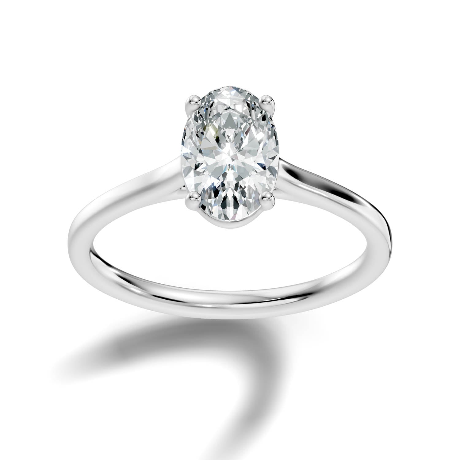 1.45 Ct. Oval Cut Solitaire Engagement Ring (10OVC)