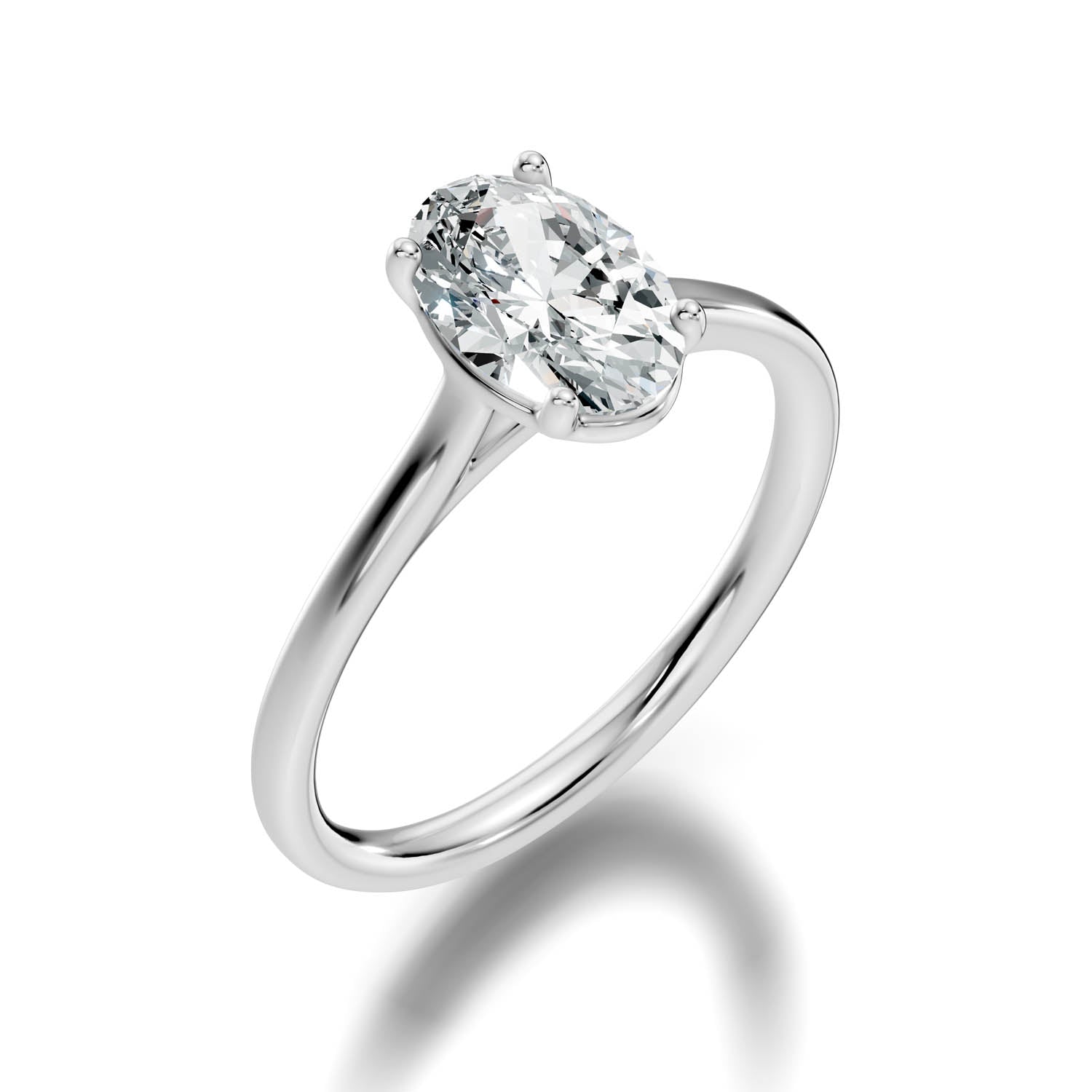 1.45 Ct. Oval Cut Solitaire Engagement Ring (10OVC) 13