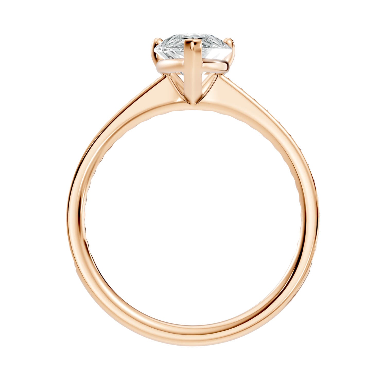 1.66 Ct. Pear Cut Pavé Diamond Engagement Ring (10PEP) 3