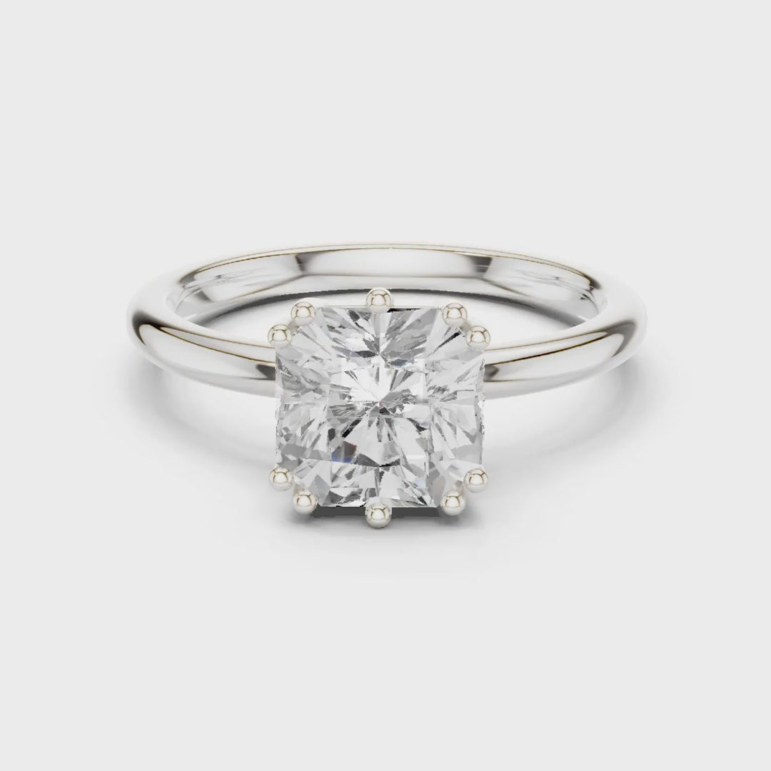 2.04 Ct. Asscher Cut Diamond Ring with Hidden Halo (DDLR-254 - R00847-AC)