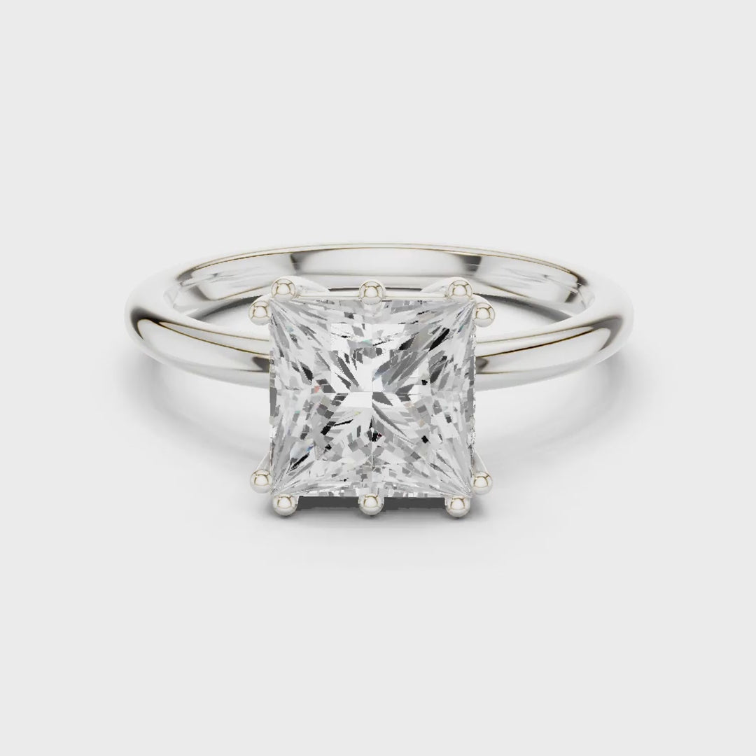 2.05 Ct. Princess Cut Diamond Ring with Hidden Halo (DDLR-254 - R00847-PR) 3