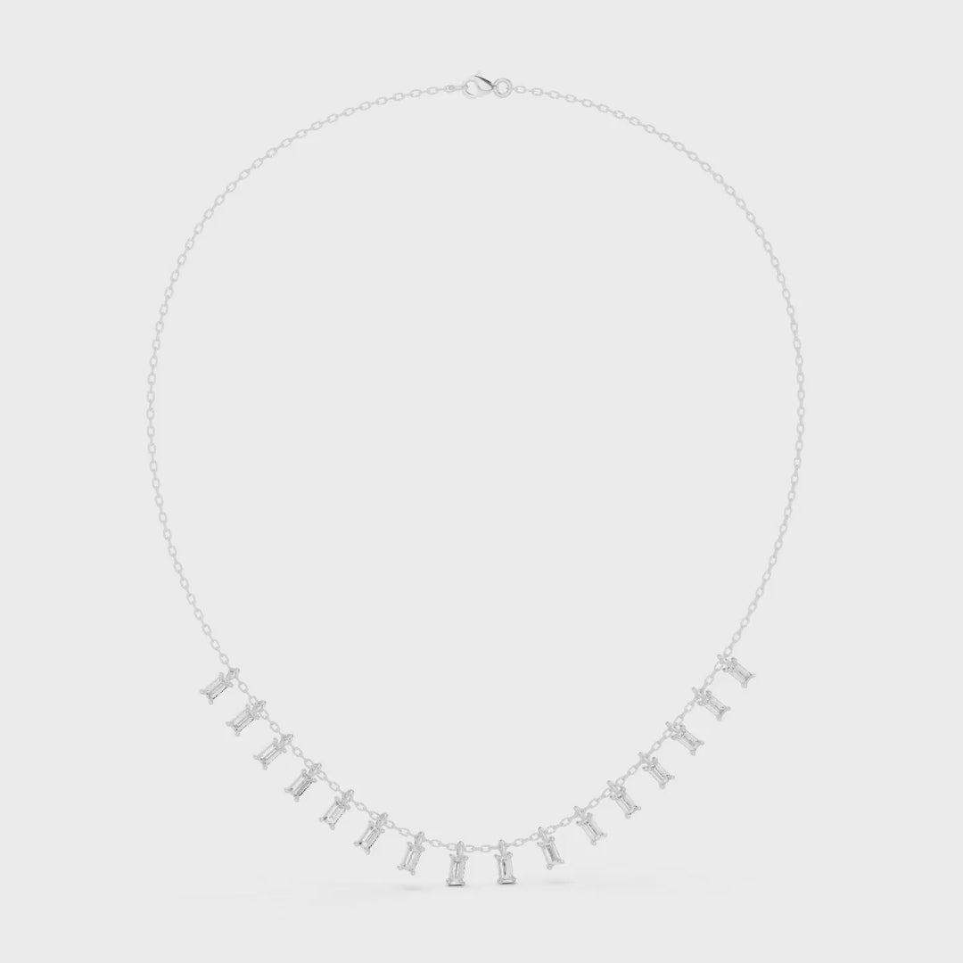 1.74 Ct. Baguette Diamond Bar Drop Necklace (SBWN (26))