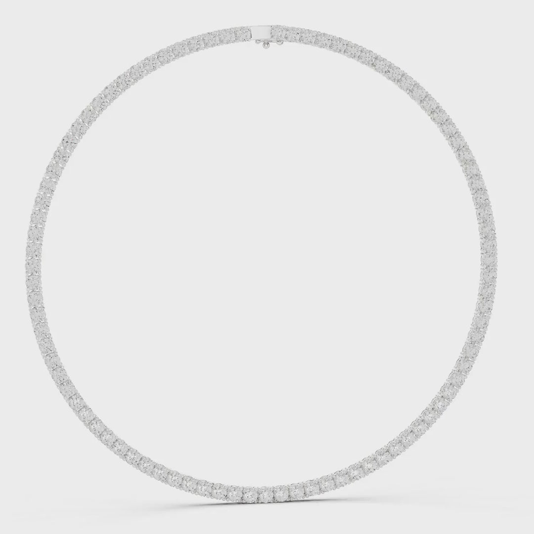 27.00 Ct. Classic Round Diamond Tennis Necklace (SBWN (8))