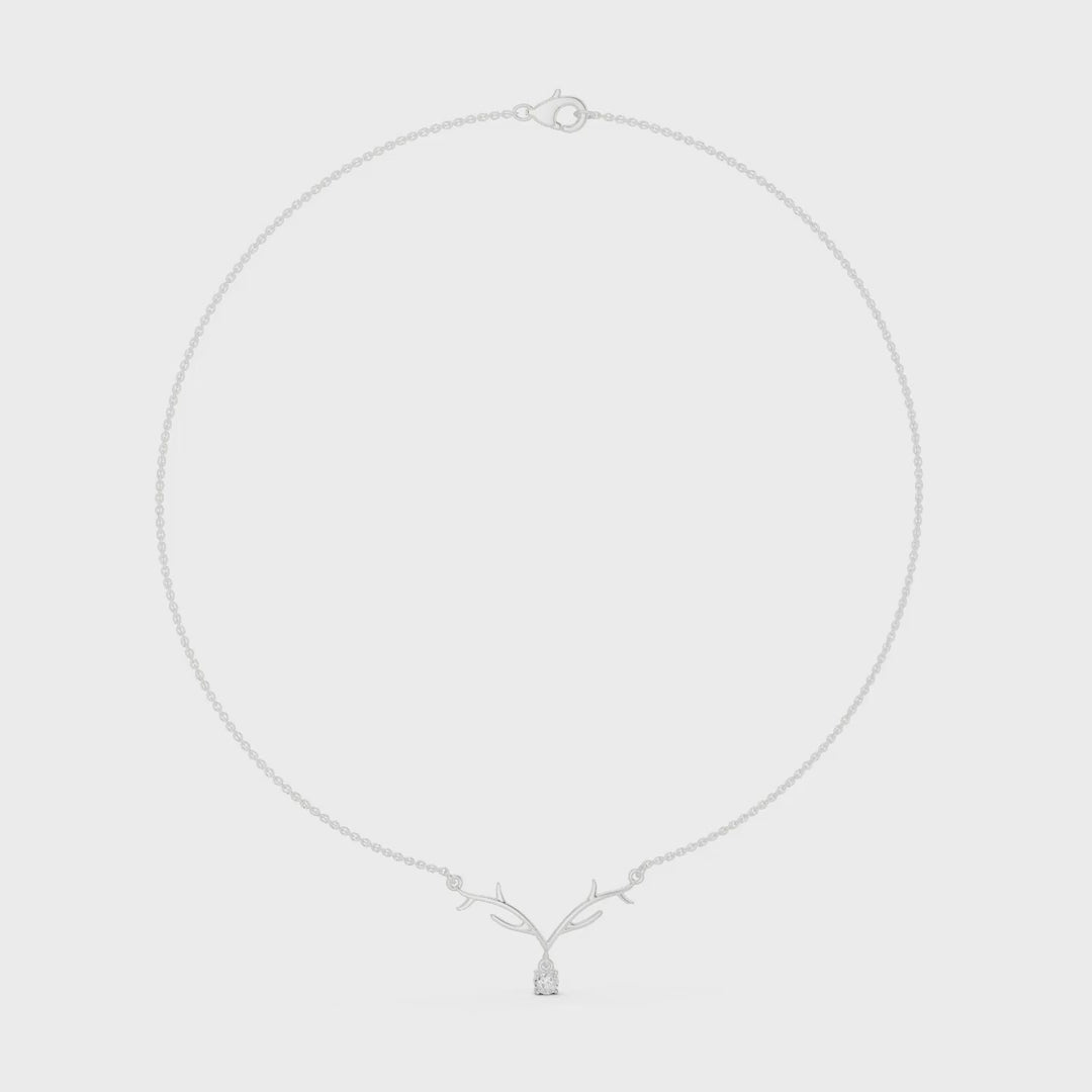 .24 Ct. Antler-Inspired Diamond Drop Pendant Necklace (SBWN (33)) 3