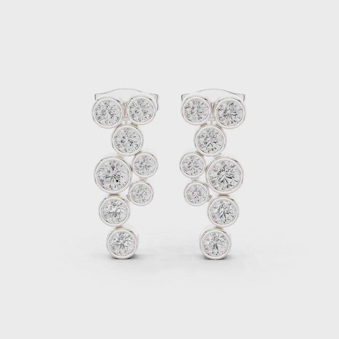 .79 Ct. Bezel-Set Round Diamond Drop Earrings (SBER(52))