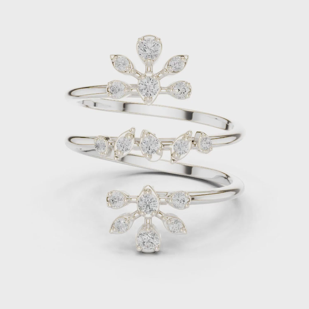.36 Ct. Round Diamond Multi-Row Wrap Ring (SBWR(60)) 3