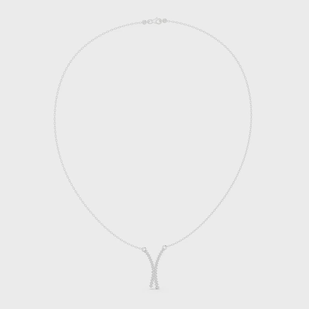 .37 Ct. Crossed V-Shape Round Diamond Pendant Necklace (SBWN (46)) 3