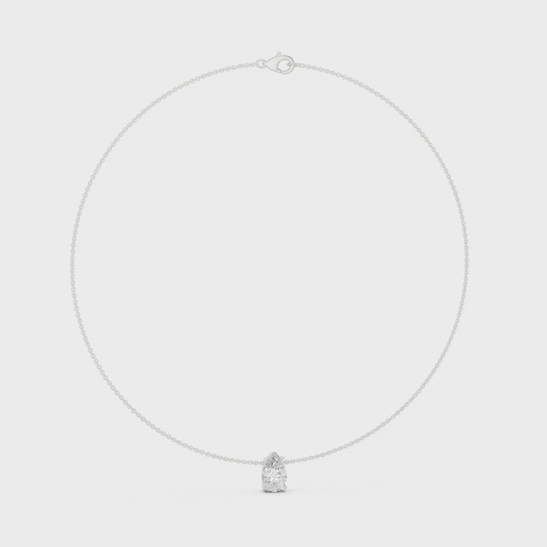 3.07 Ct. Pear Shape Diamond Solitaire Pendant Necklace (SBWN (31)) 3