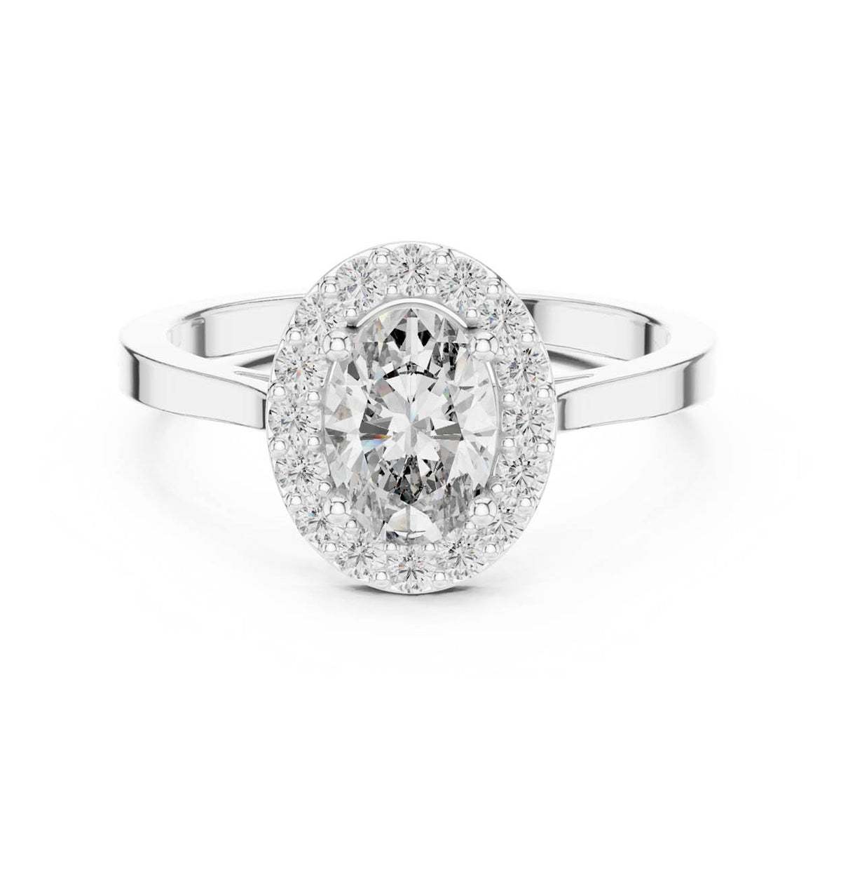.94 Ct. Classic Oval Halo Diamond Ring