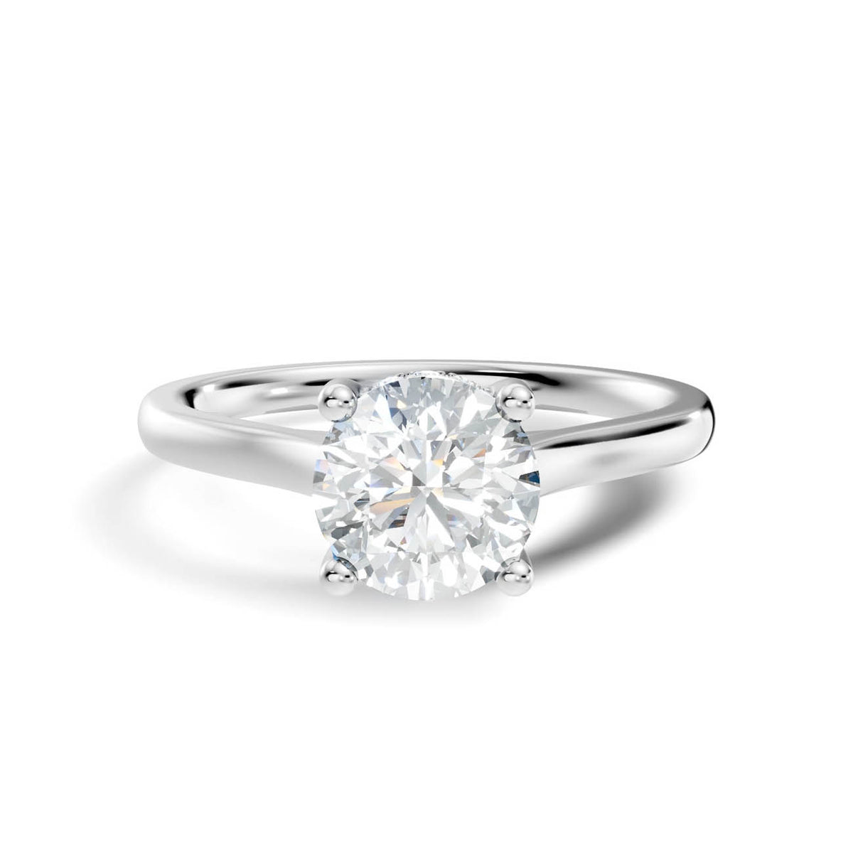 .50-1.50 Ct. Round Diamond Ring with Hidden Halo and Four-Prong Setting 3