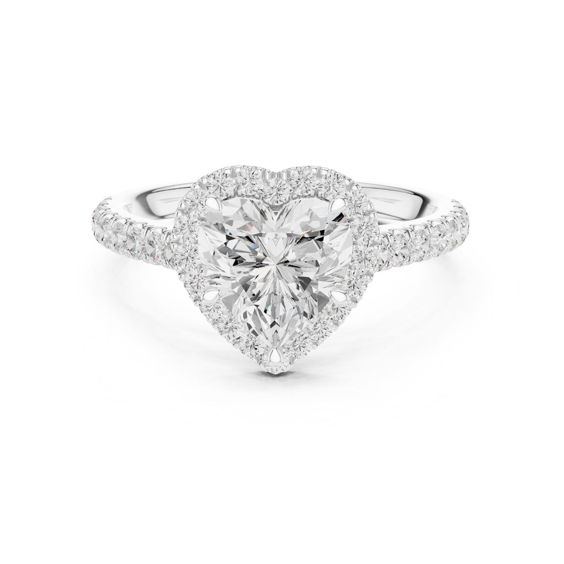 2.00 Ct. Heart Shape Diamond Halo Engagement Ring (DDLR-118-HR) 3