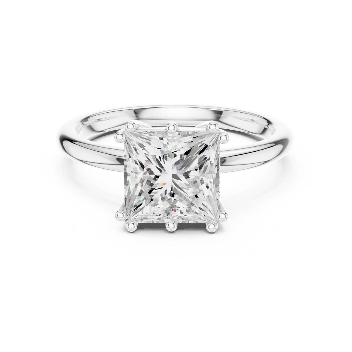 2.05 Ct. Princess Cut Diamond Ring with Hidden Halo (DDLR-254 - R00847-PR)