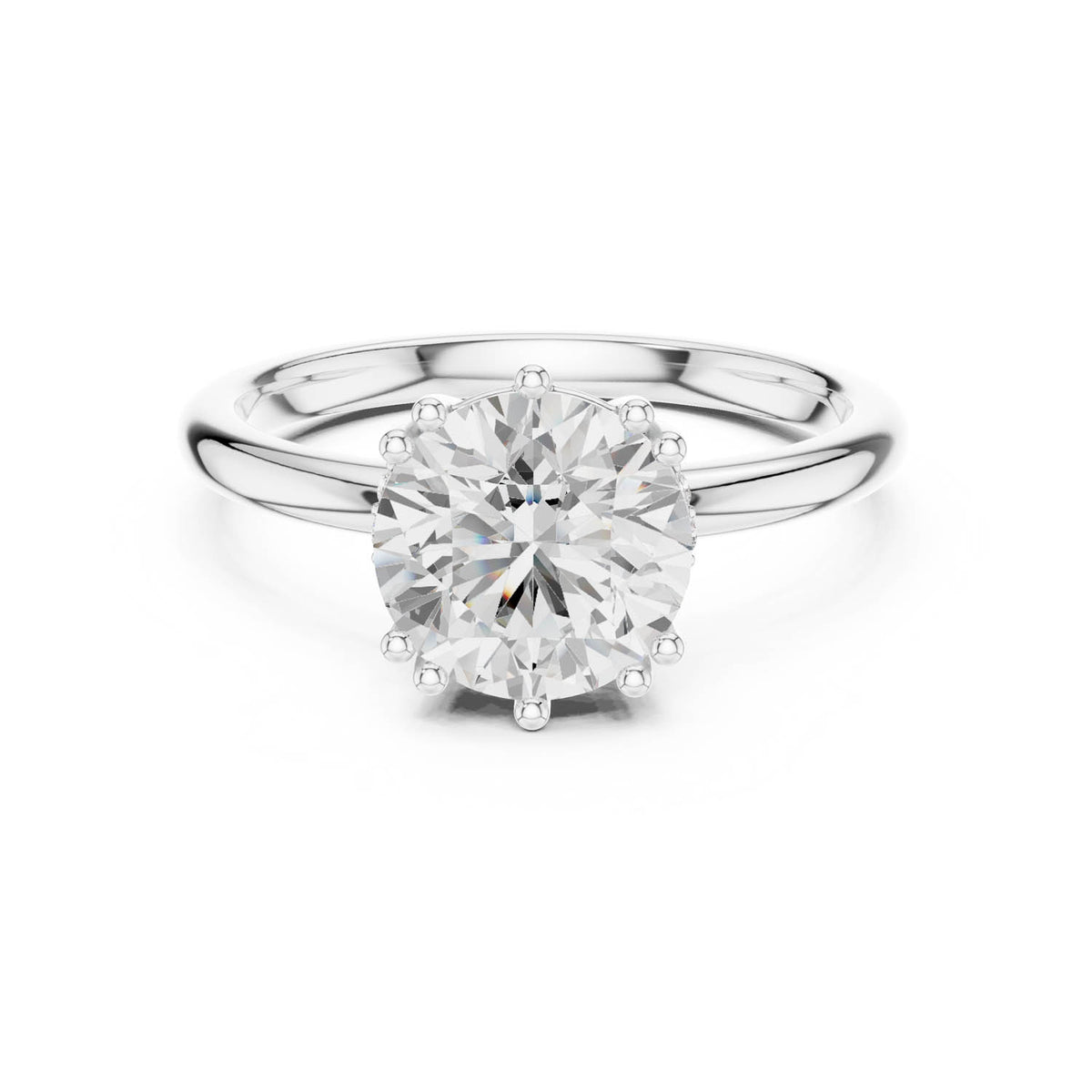 2.04 Ct. Round Diamond Ring with Hidden Halo 3