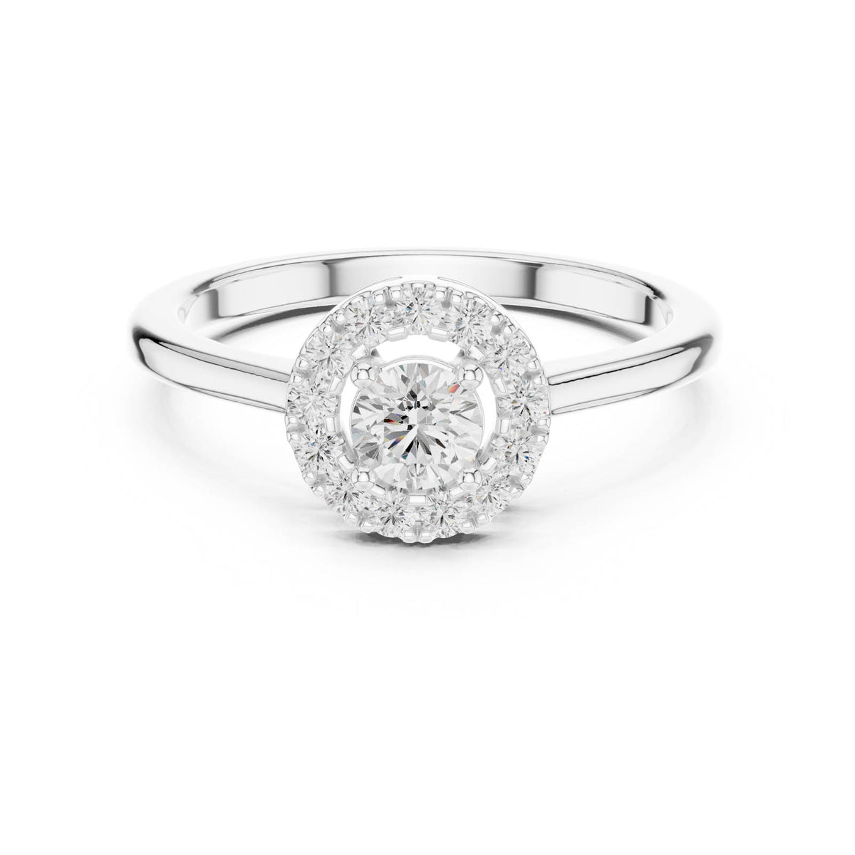 .41 Ct. Round Diamond Halo Engagement Ring