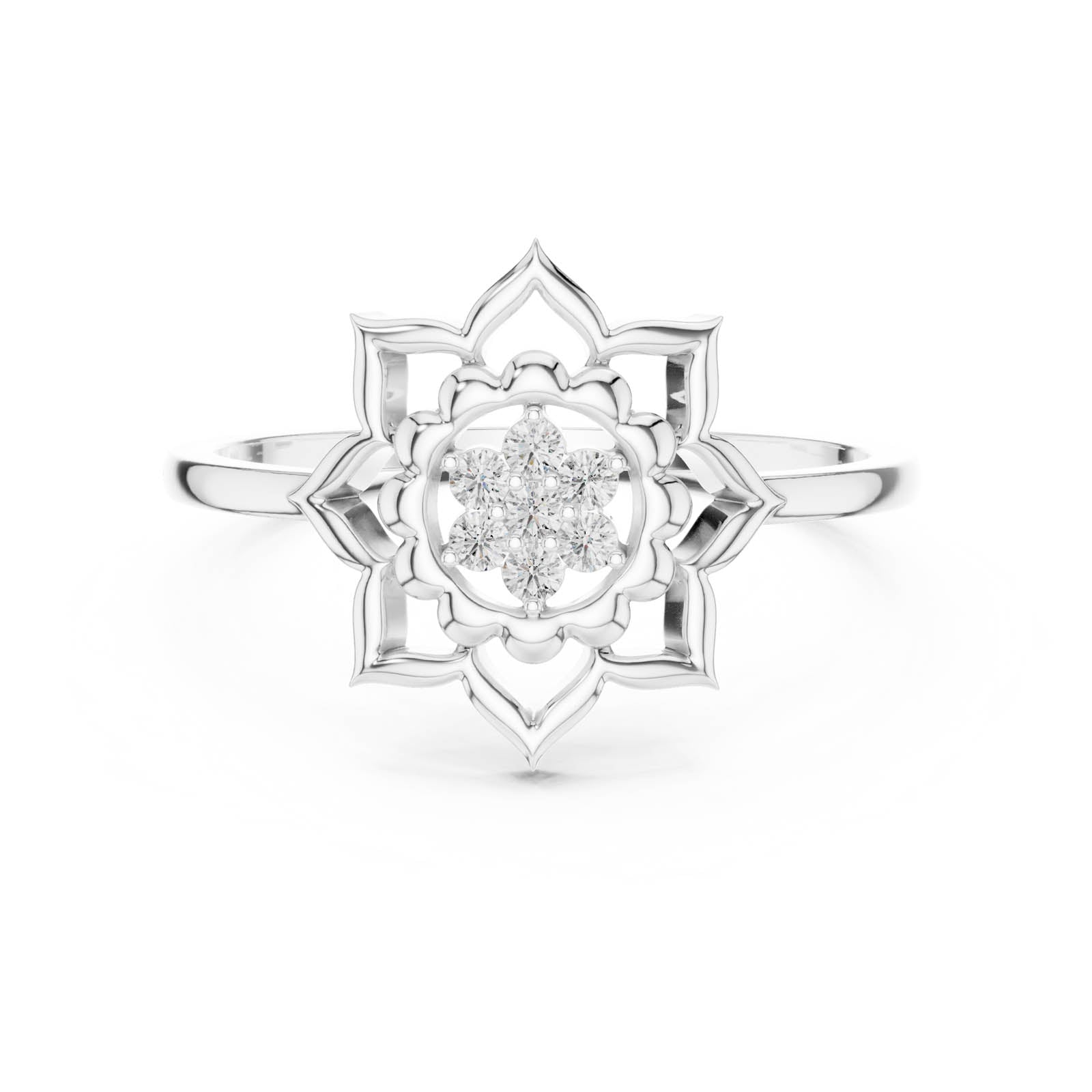 .07 Ct. Diamond Lotus Blossom Ring (DR-6278) 3