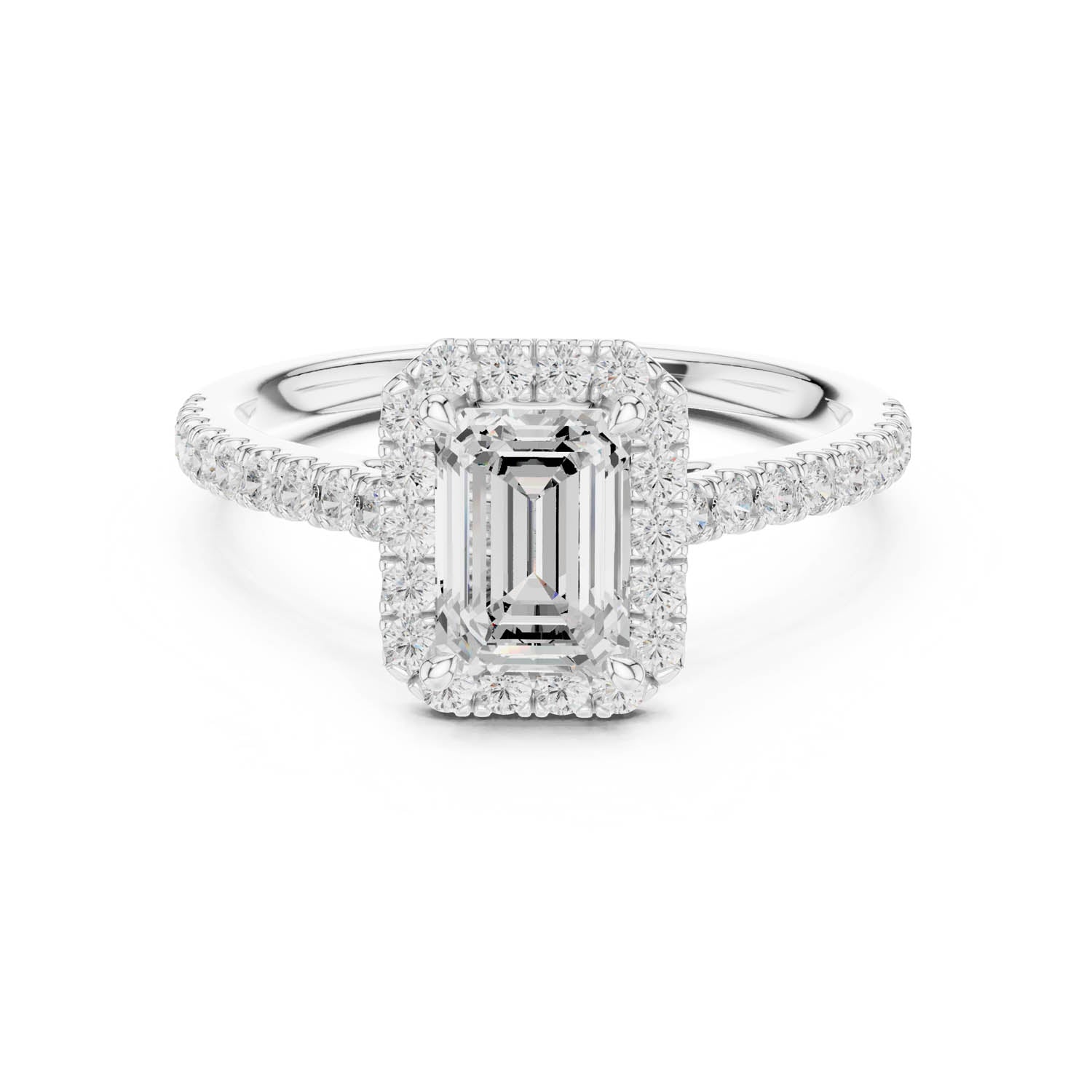 1.43 Ct. Emerald Cut Diamond Halo Engagement Ring (DYOR-113-EM) 3