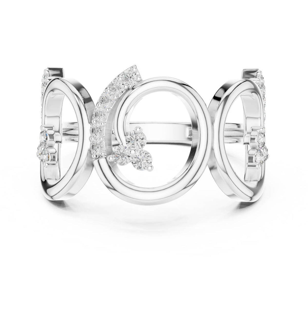 .28 Ct. Modern Open-Loop Diamond Ring