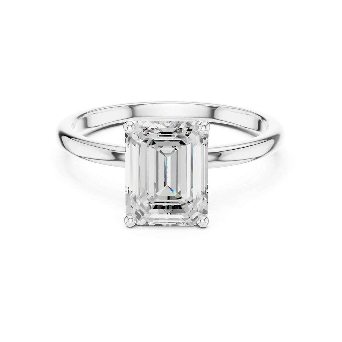 2.00 Ct. Emerald Cut Diamond Solitaire with Classic Four-Prong Setting 3