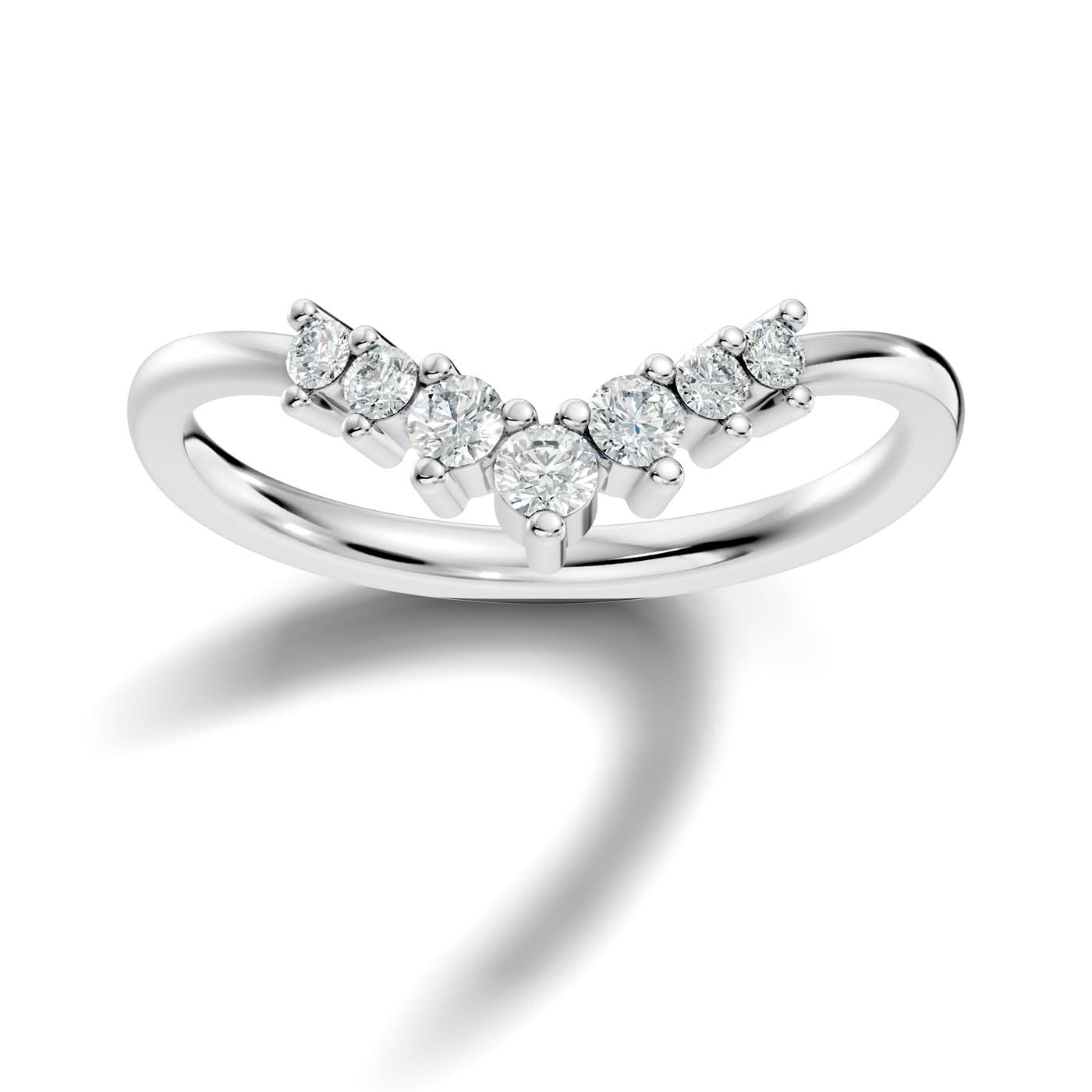 .25 Ct. Chevron Diamond V Band Ring