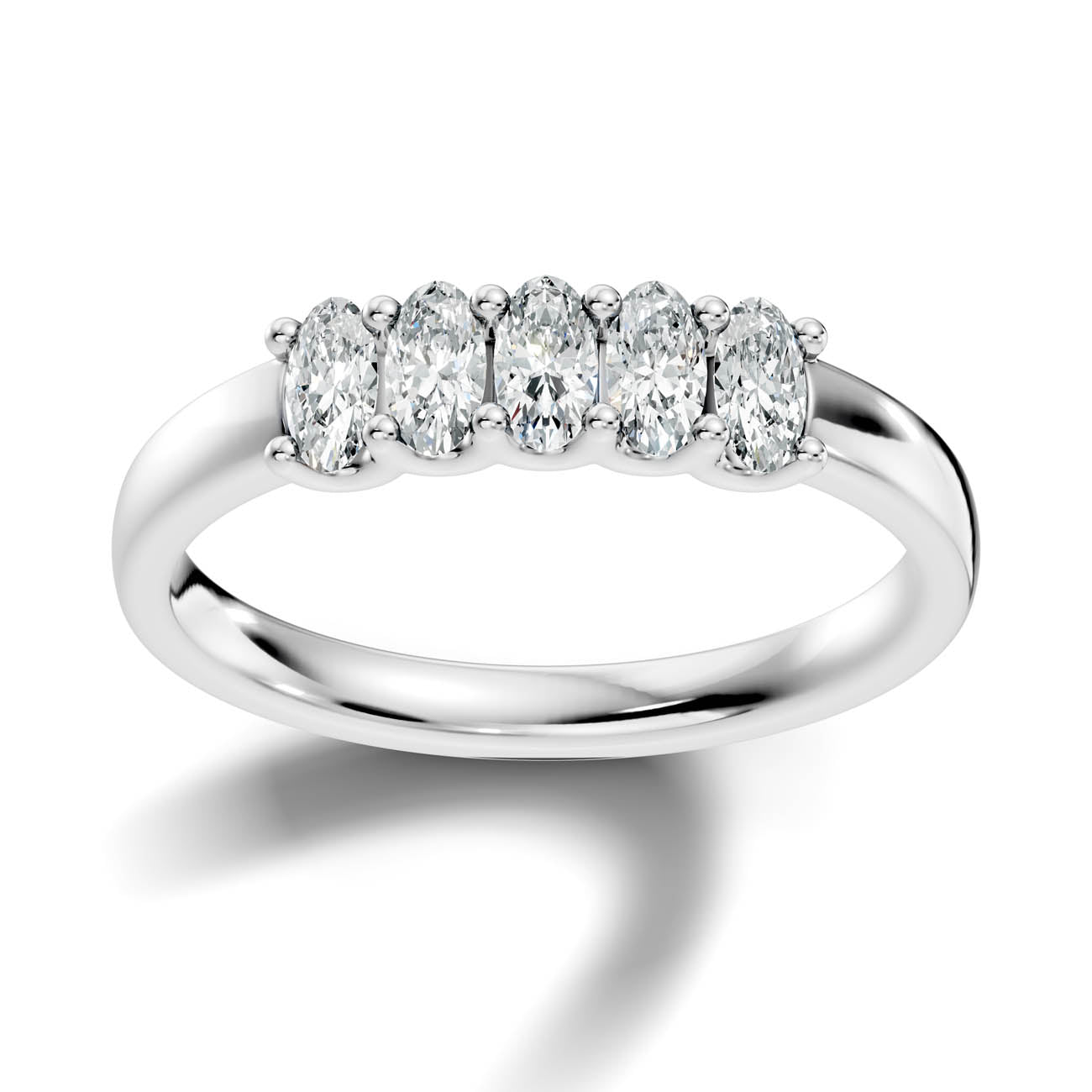 .50 Ct. Oval Diamond Five-Stone Ring